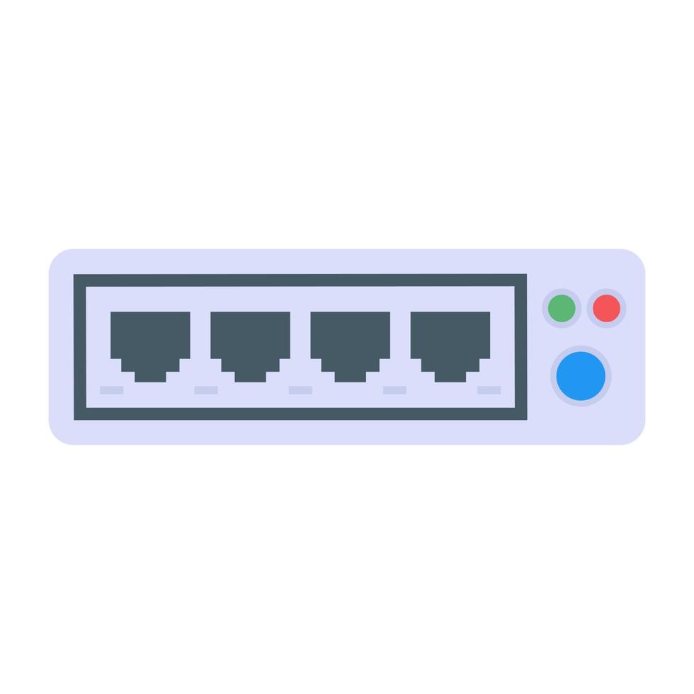 netwerkschakelaar plat pictogram vector