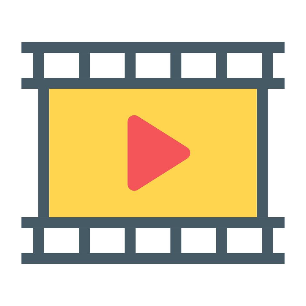 filmrol in plat trendy bewerkbaar pictogram vector