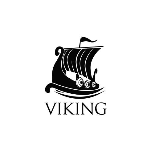 Viking Ship-logo vector