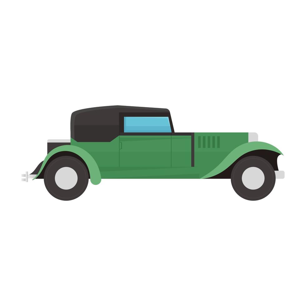 oldtimer icoon van vlakke stijl, retro transport vector