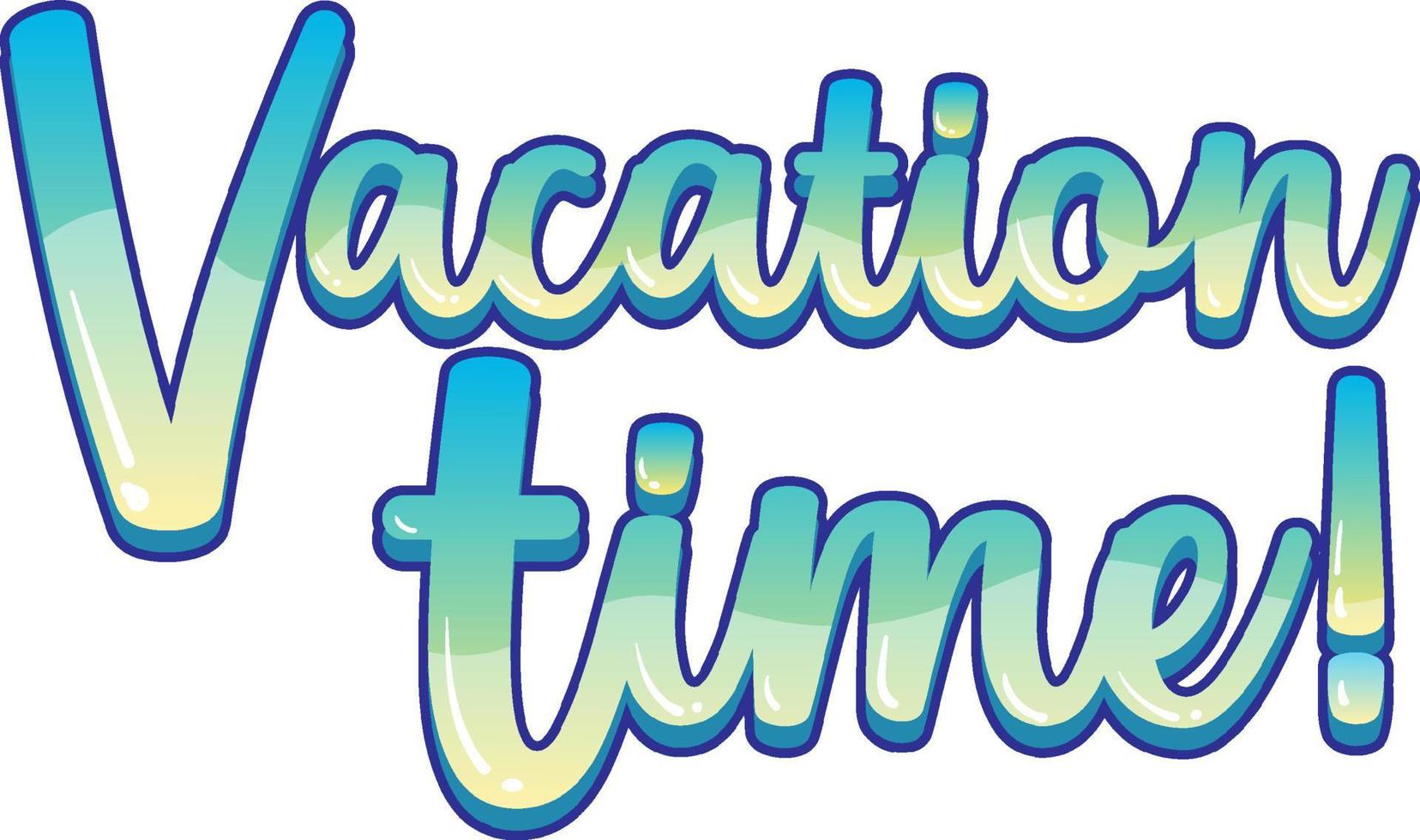 vakantie tijd typografie logo vector