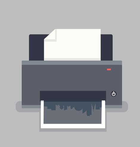 Printers pictogrammen vlakke stijl vector
