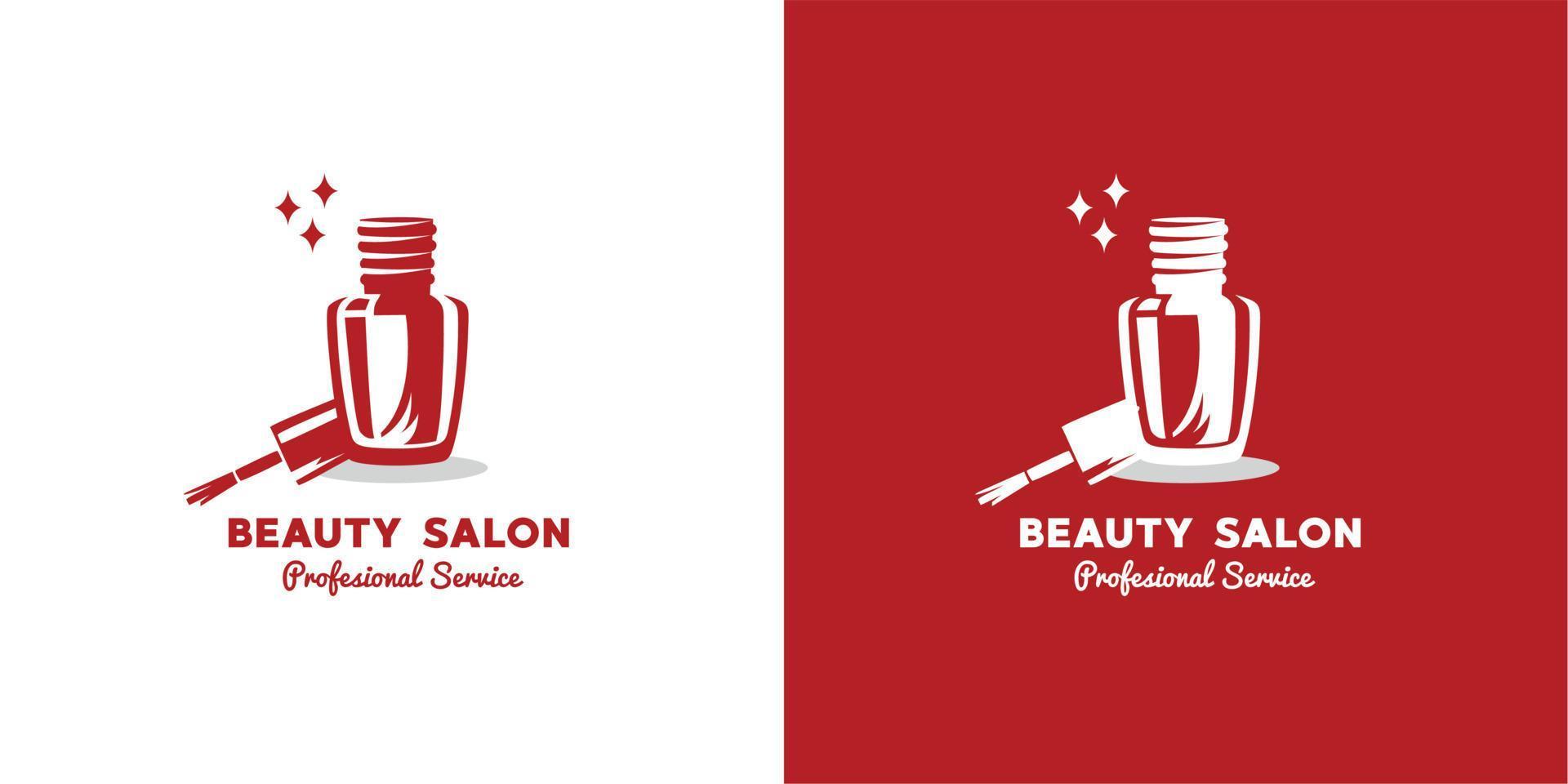 illustratie vectorafbeelding van nagellak manicure pedicure salon professionele service goed voor schoonheidssalon vintage logo voor manicure pedicure nail art vector