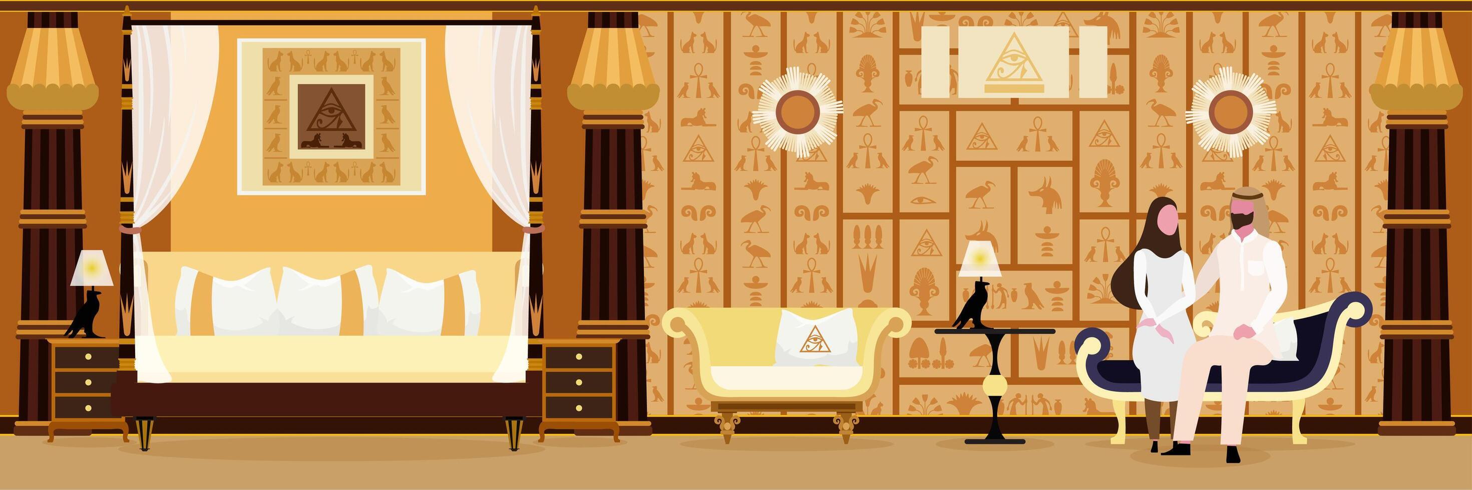 Arabische woonkamer vector