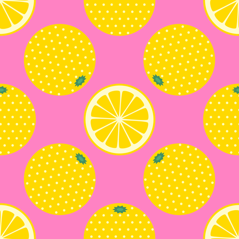 Het gele Patroon van het Citrusvruchtenpop-art vector