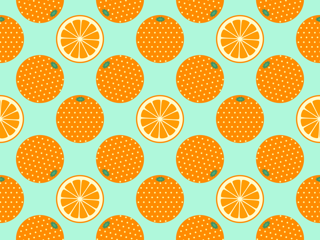 Oranje Fruit Pop Art Vector Achtergrond