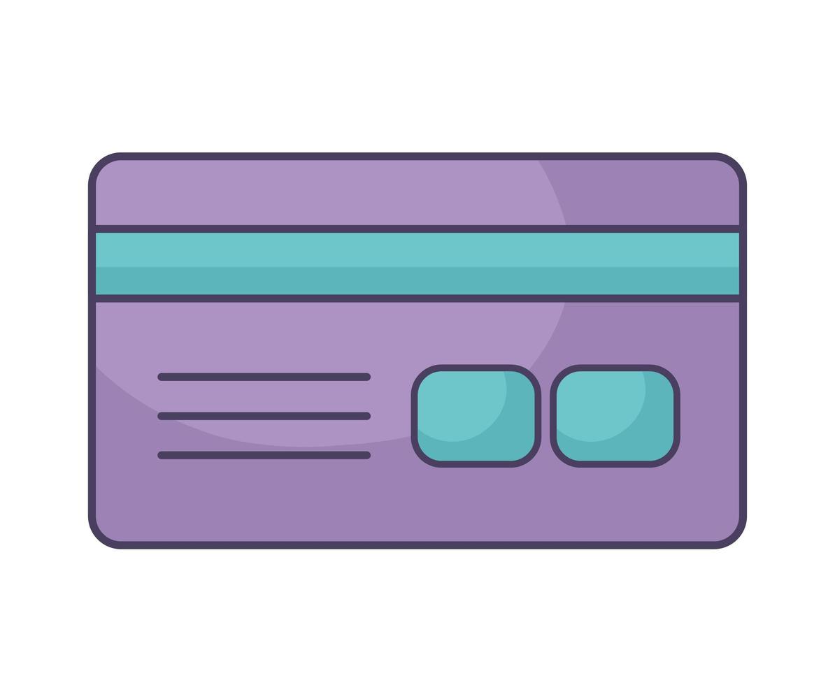 paars creditcard ontwerp vector