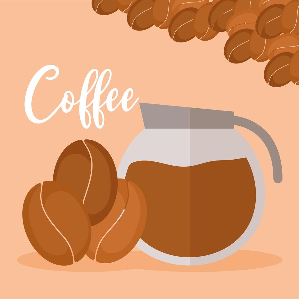 koffie items kaart vector