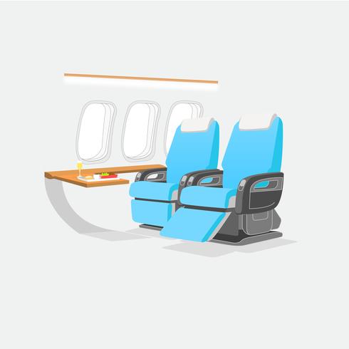 Vliegtuig interieur Luxe Business Class vector