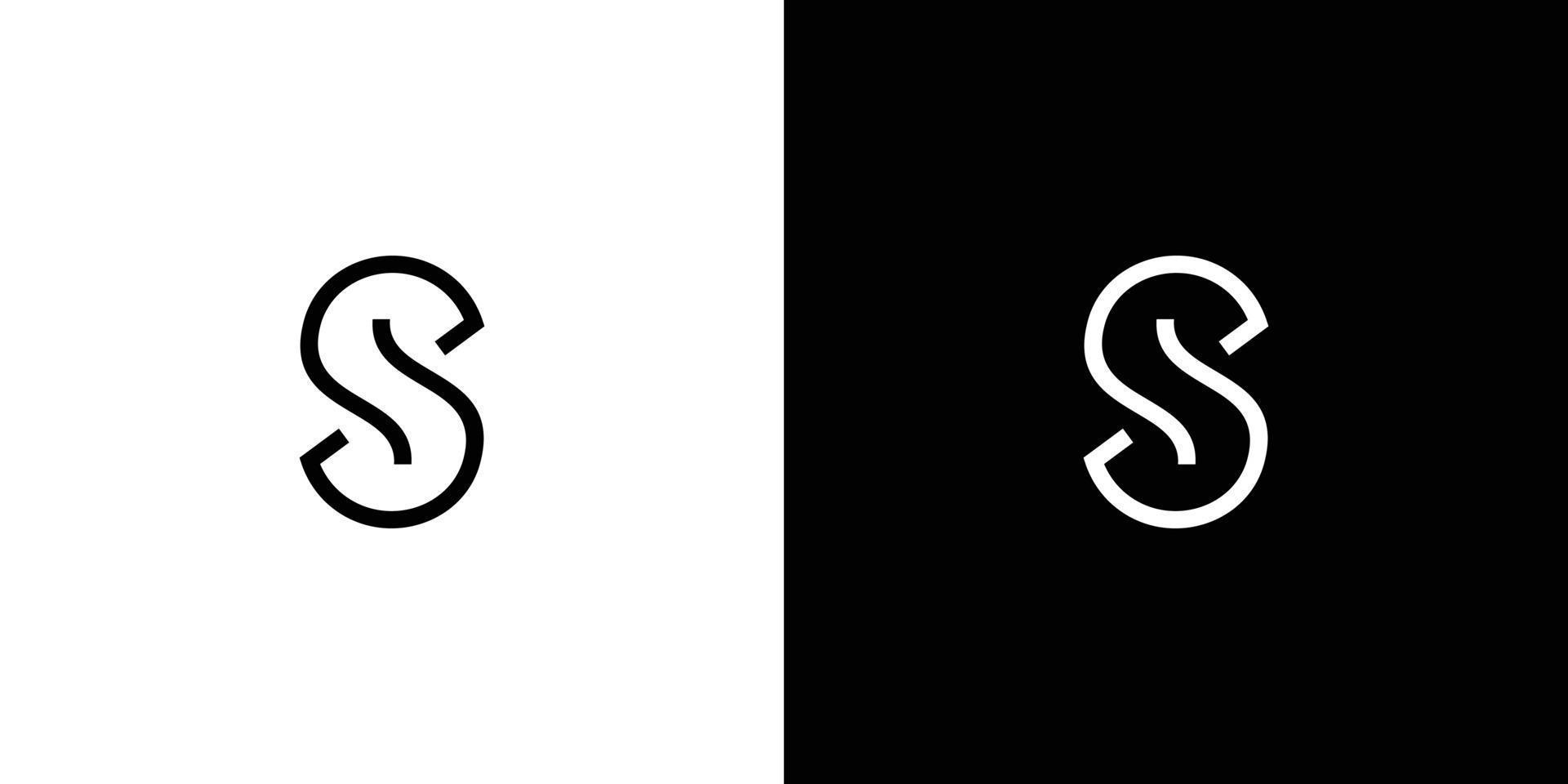 modern en eenvoudig letter s initialen logo-ontwerp vector