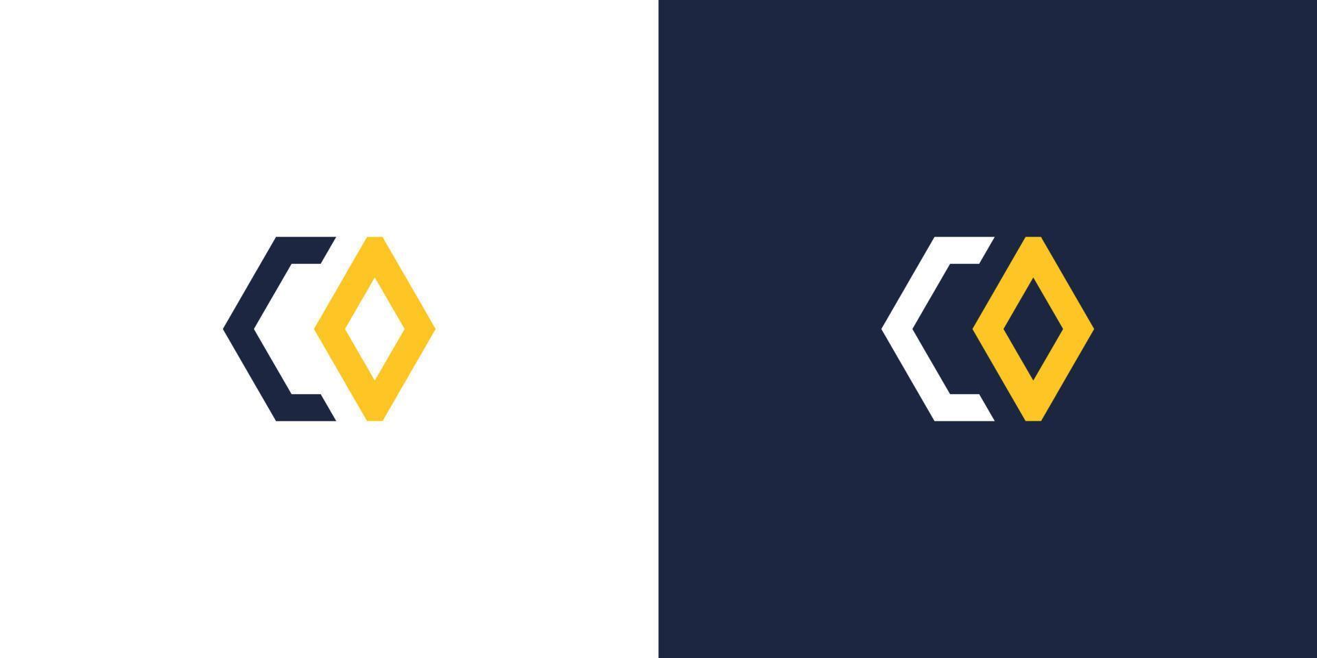 uniek en aantrekkelijk letter co-initialen logo-ontwerp vector