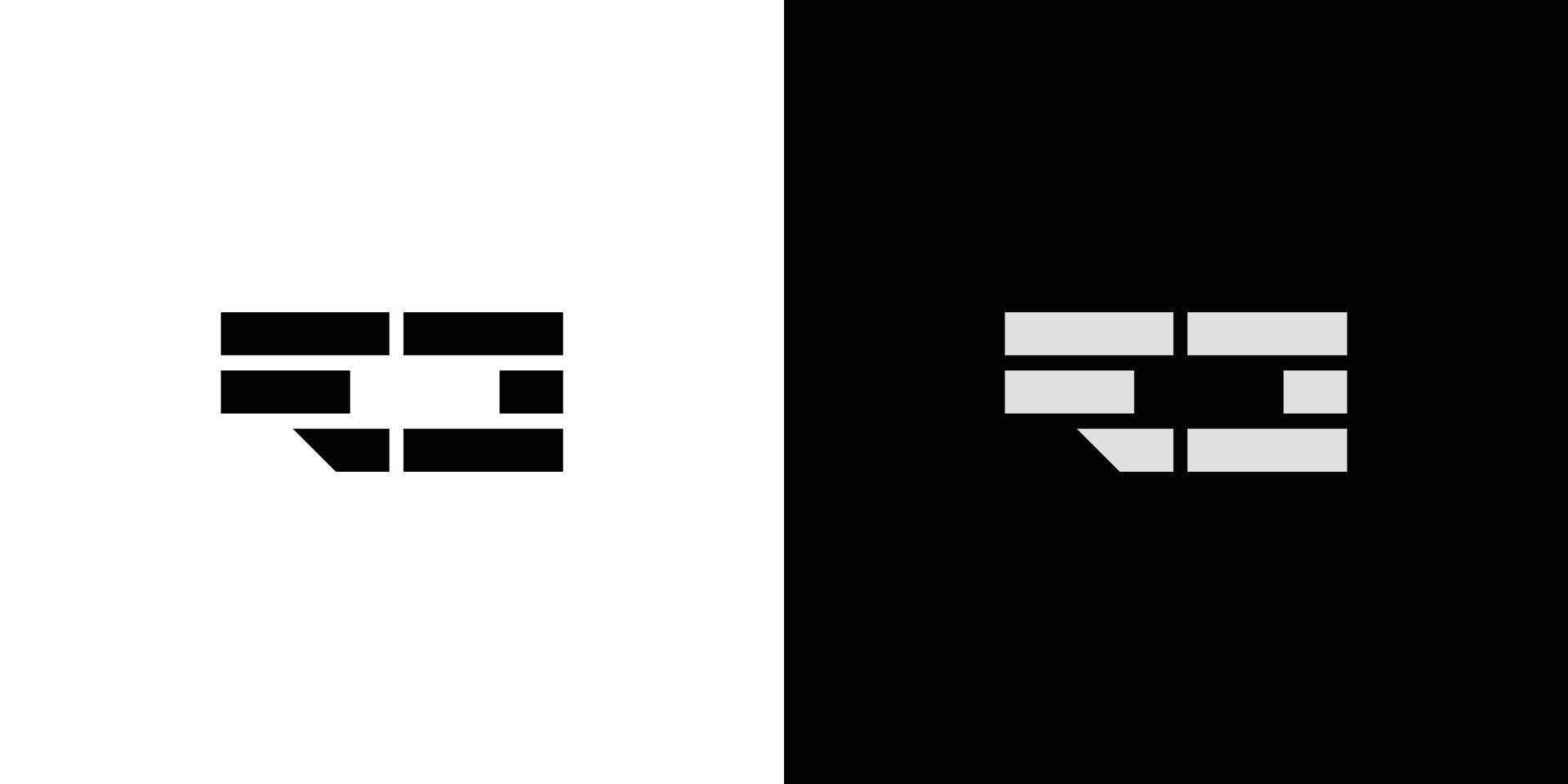 gedurfd en aantrekkelijk rg-initialen logo-ontwerp vector