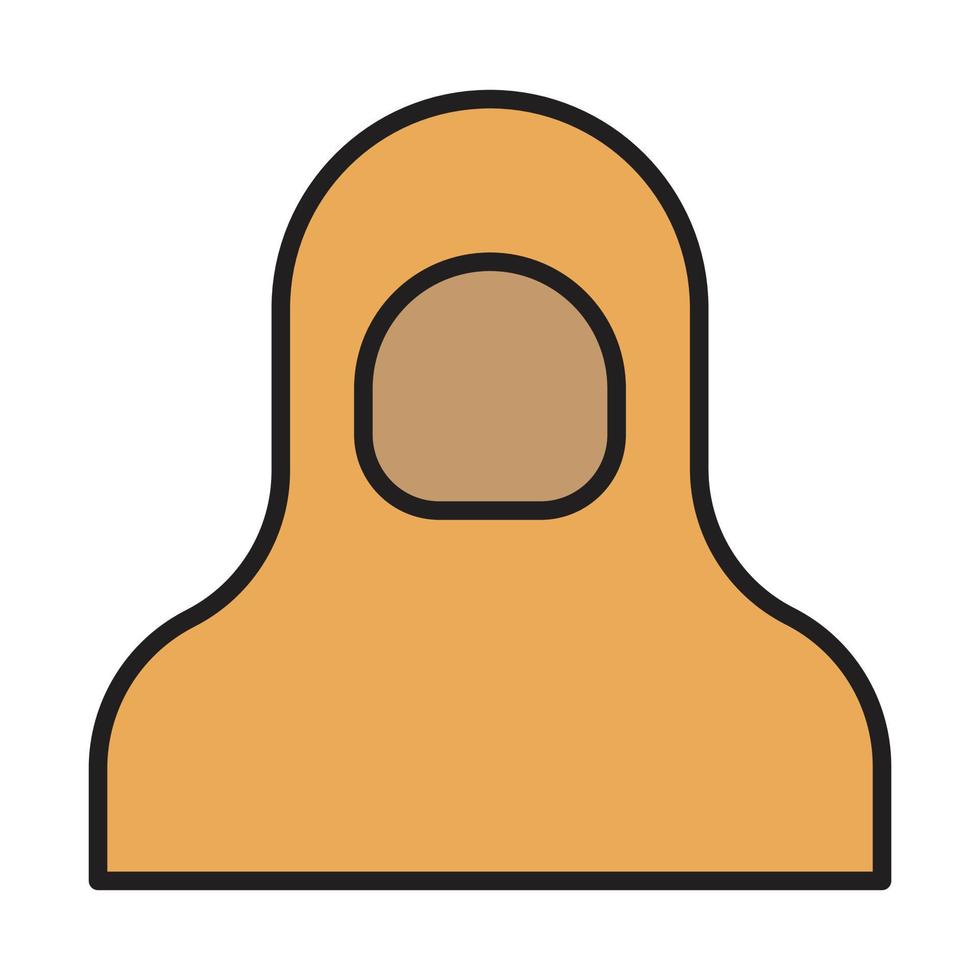 vrouwen islamitisch pictogram voor website, presentatiesymbool bewerkbaar vector