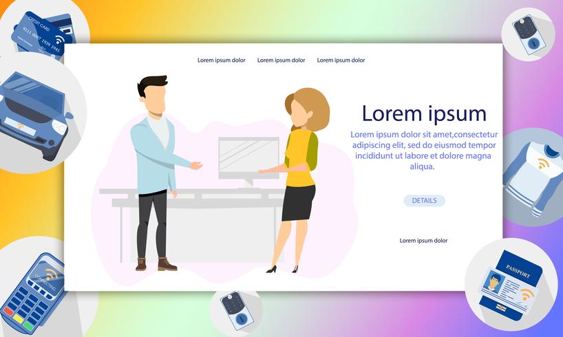 Paar freelance karakter staande praten vector