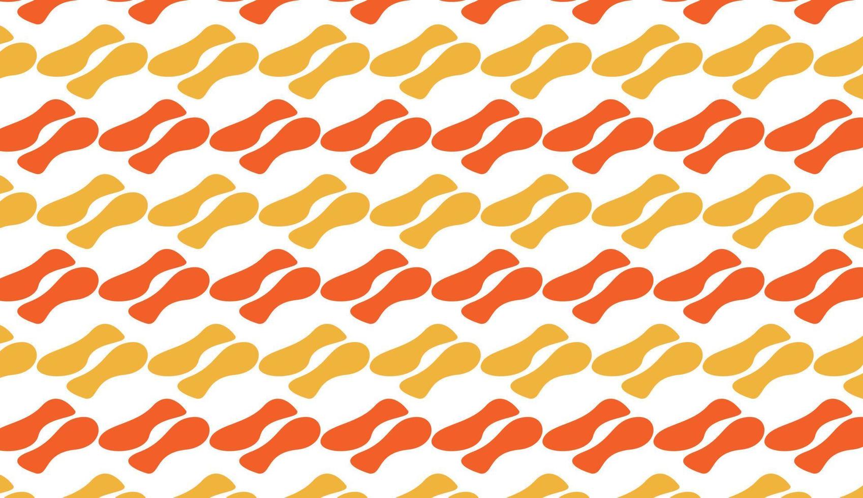 minimalistisch naadloos patroon in geel en oranje zoals gebakken kip. eenvoudig herhalend patroonontwerp. kan worden gebruikt voor posters, brochures, ansichtkaarten en andere afdrukbehoeften. vector illustratie