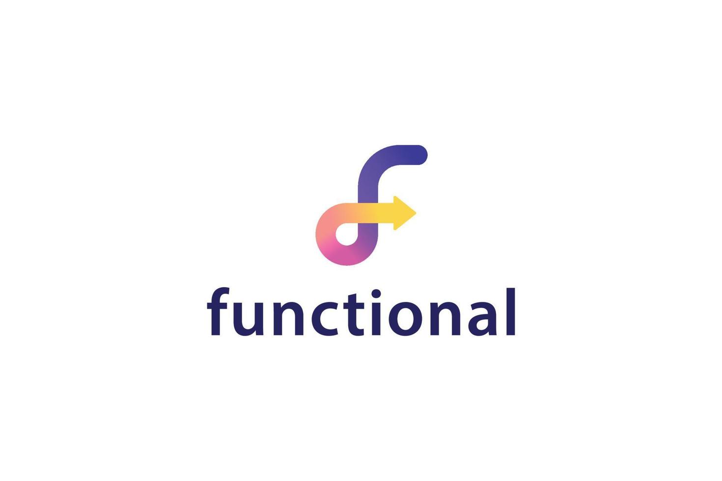 letter f kleurrijk mode-logo-ontwerp vector