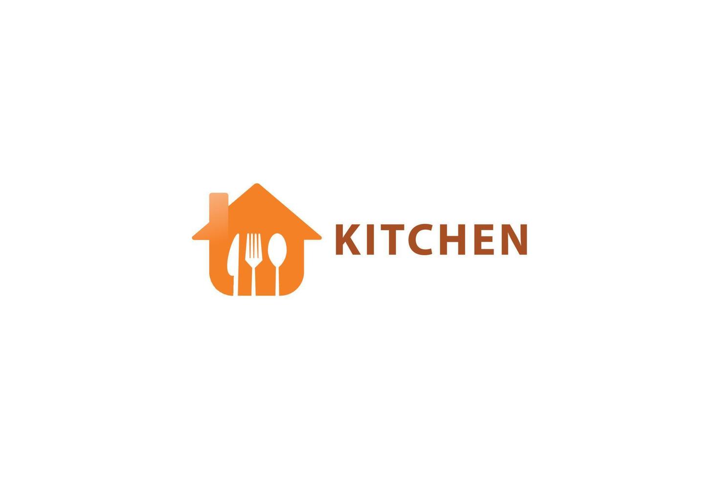keuken huis logo ontwerp vector