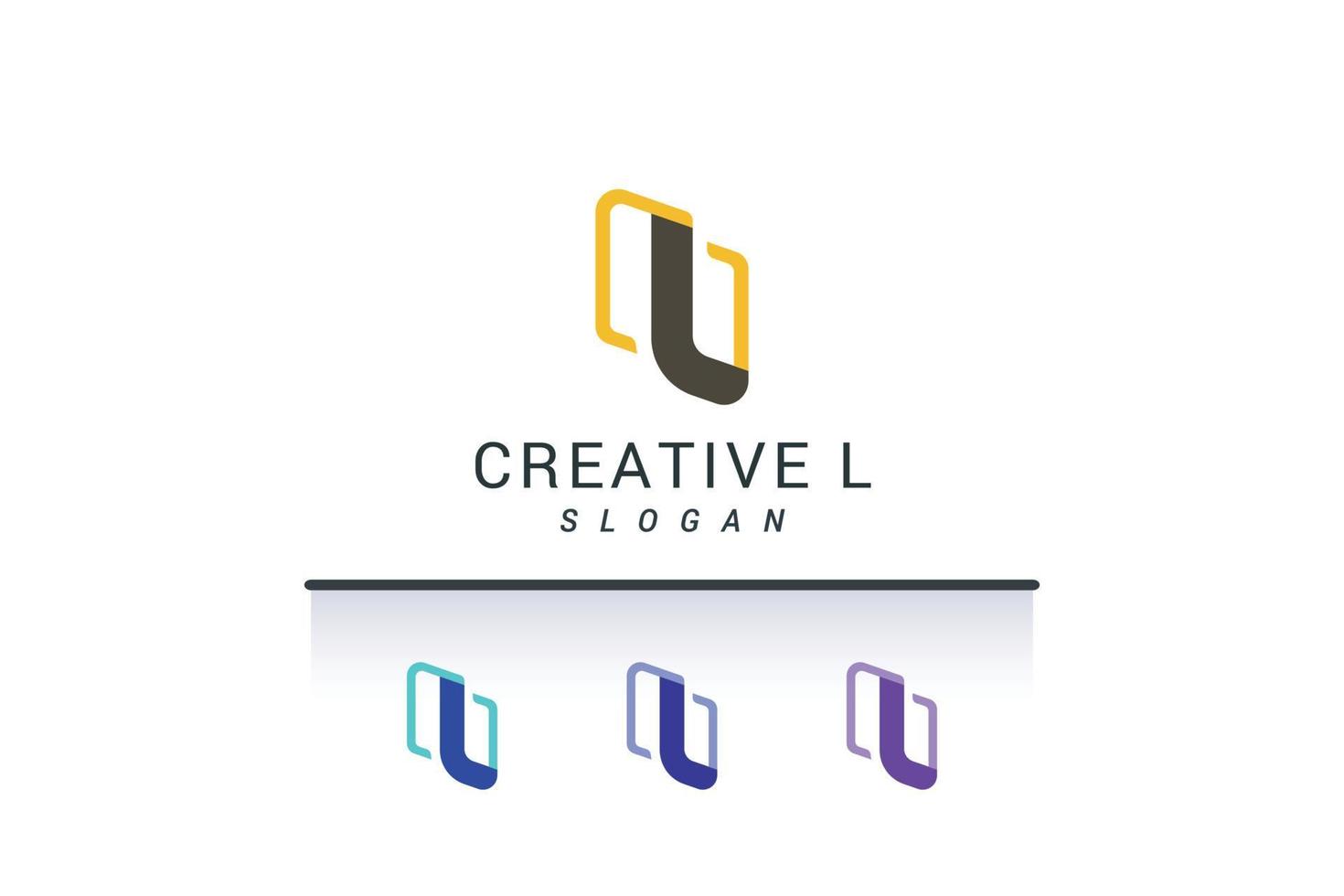 letter l creatief eenvoudig logo vector