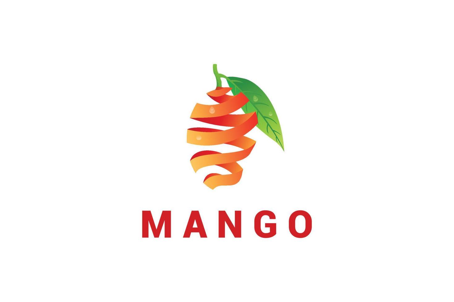 mango-logo 3d lint en spiraal vector