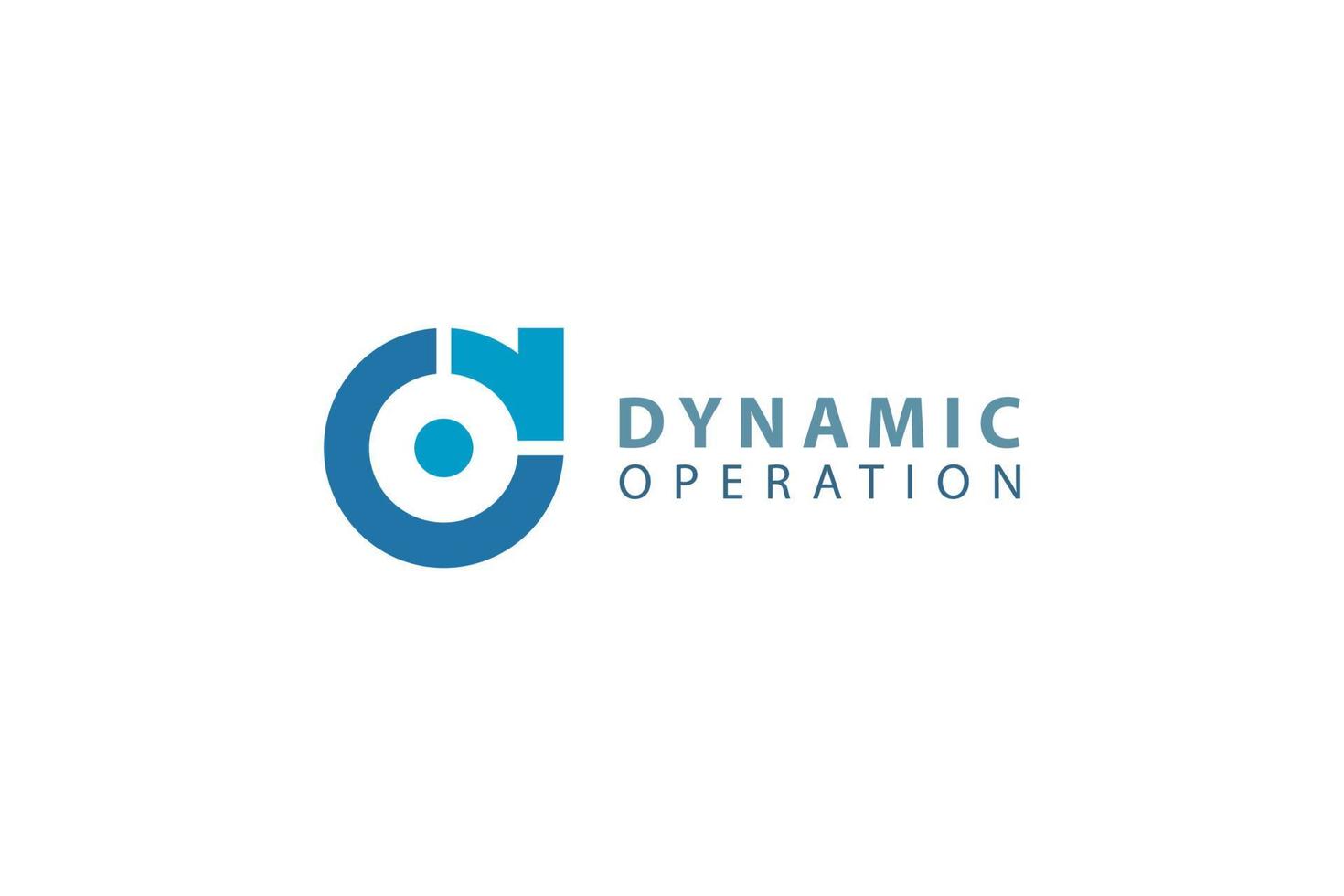 letter d en o combinatie dynamische operatie bedrijfslogo vector