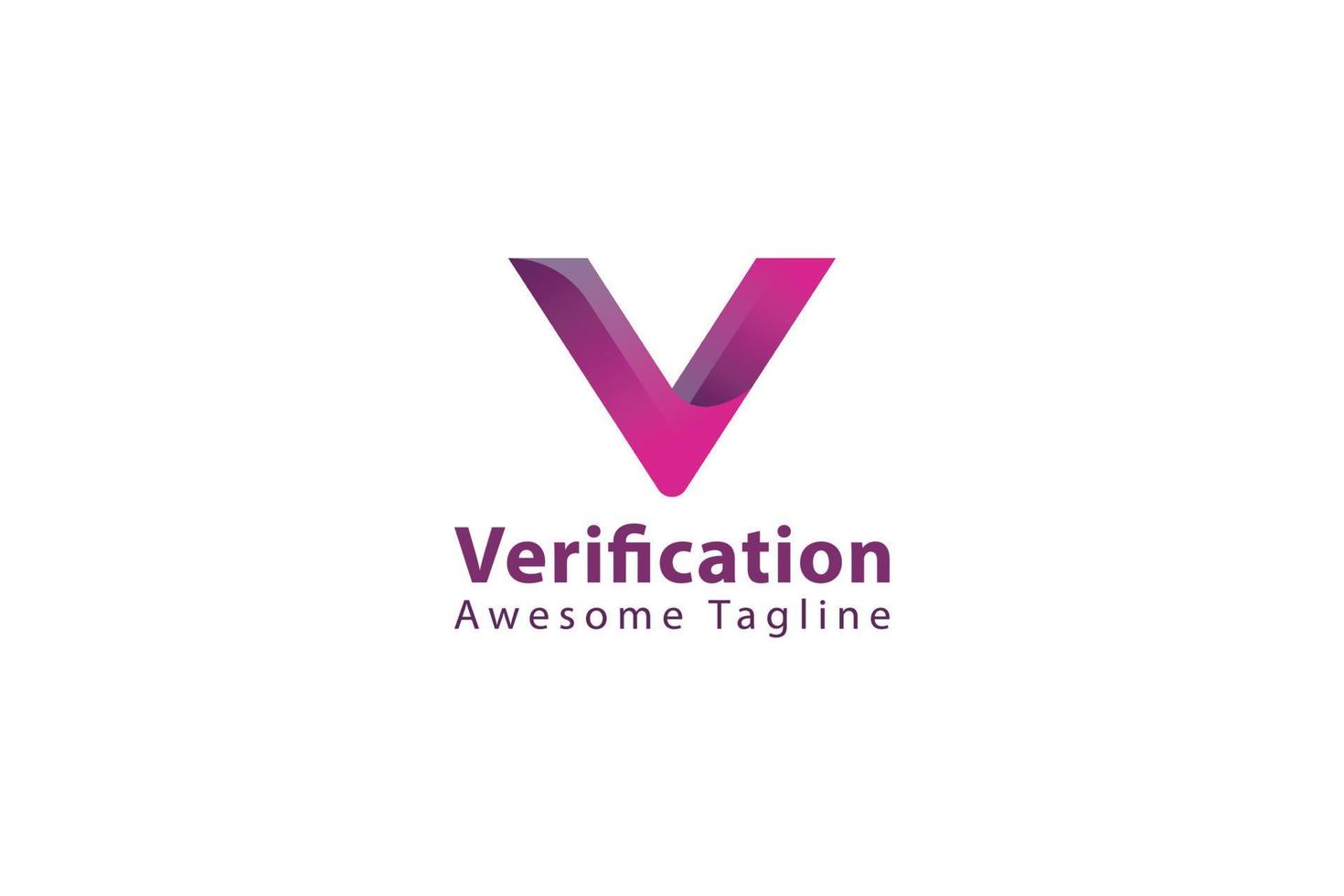 letter v roze kleur esthetisch logo-ontwerp vector
