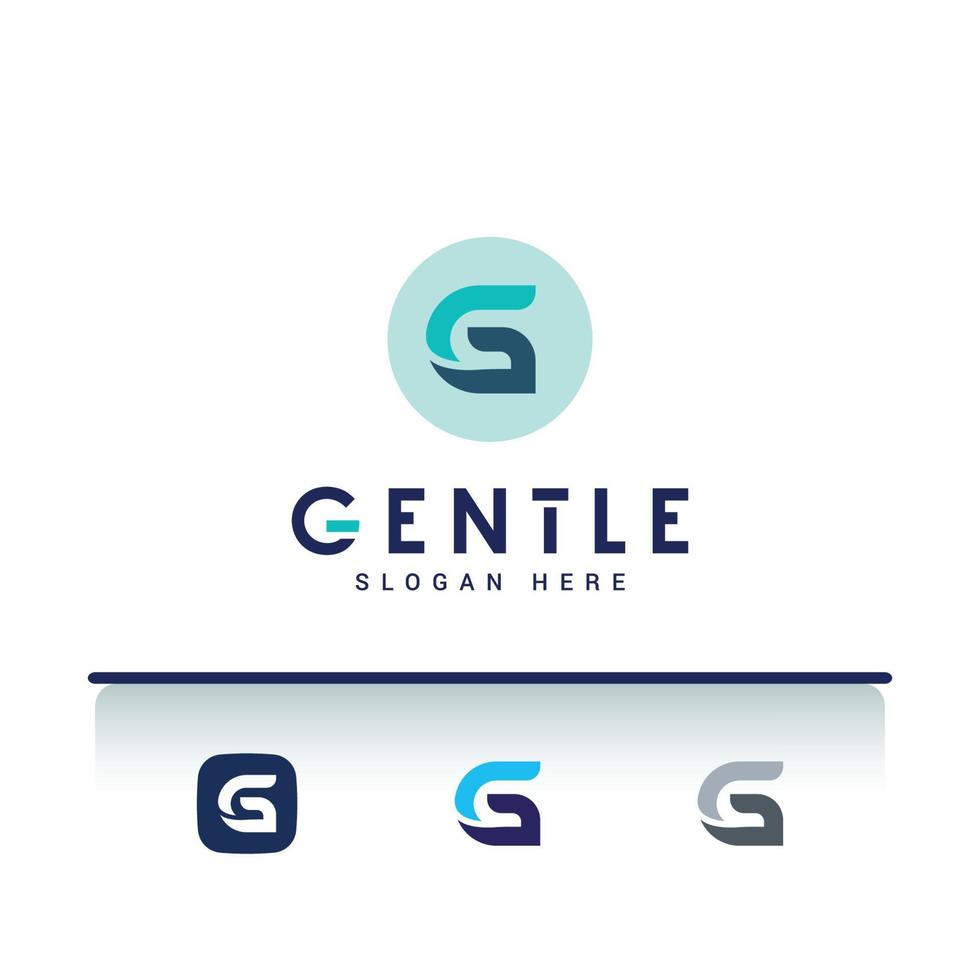 letter g eenvoudig plat logo vector