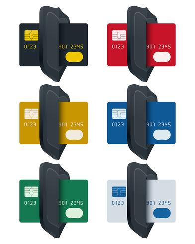 Schildpictogrammen met creditcards vector