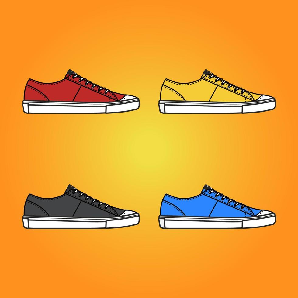 sneakers zijn casual schoenen, vectorillustratie eps.10 vector