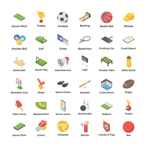 Set van sport iconen pack vector