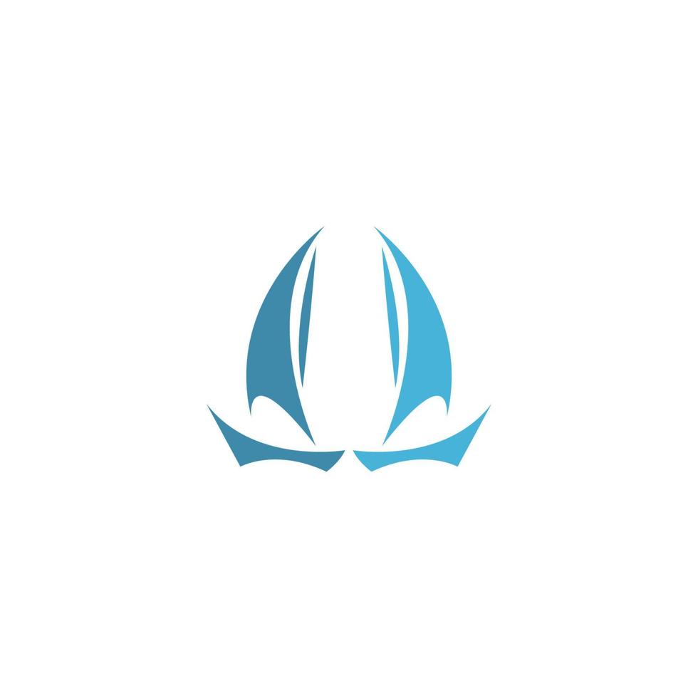 zeilboot logo pictogram ontwerp vectorillustratie vector