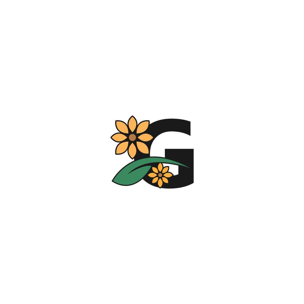 een brief met bloemen pictogram logo ontwerp vector