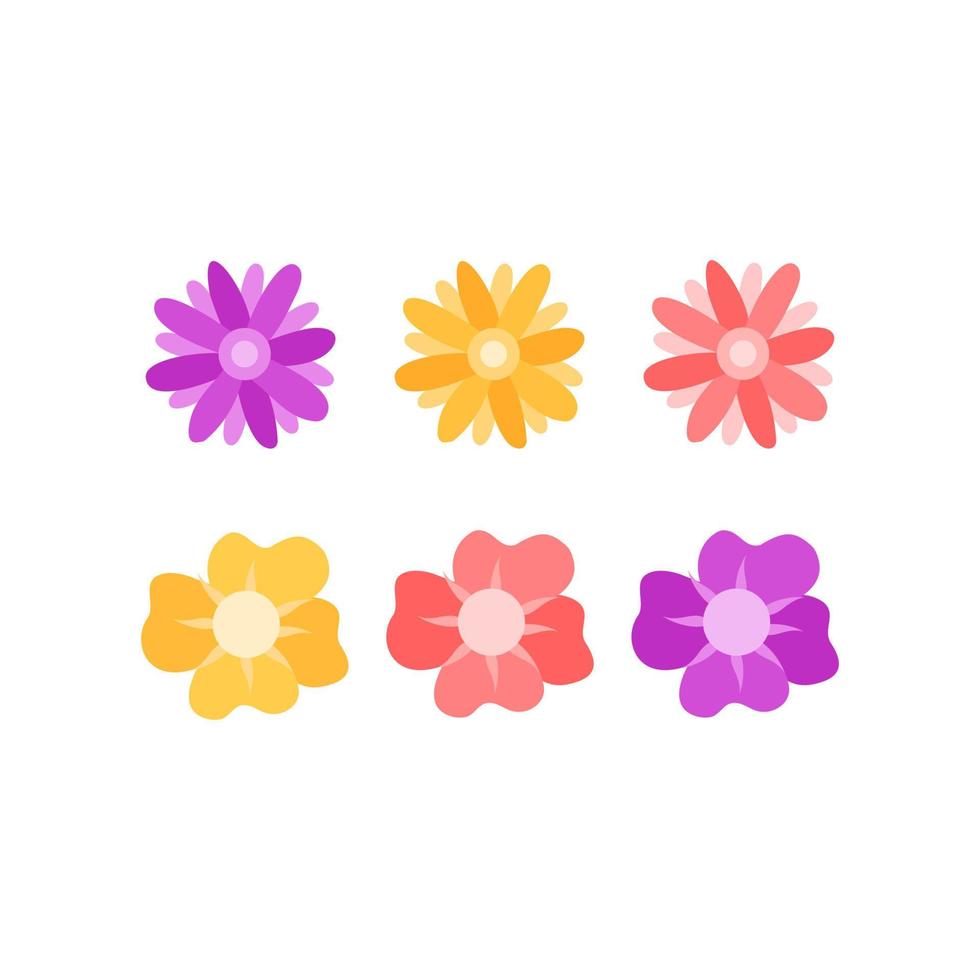 kleurrijke mooie bloem vectorillustratie. kleurrijk schattig bloemdecoratie-element geschikt voor patroonachtergrond, banner decoratief enz vector