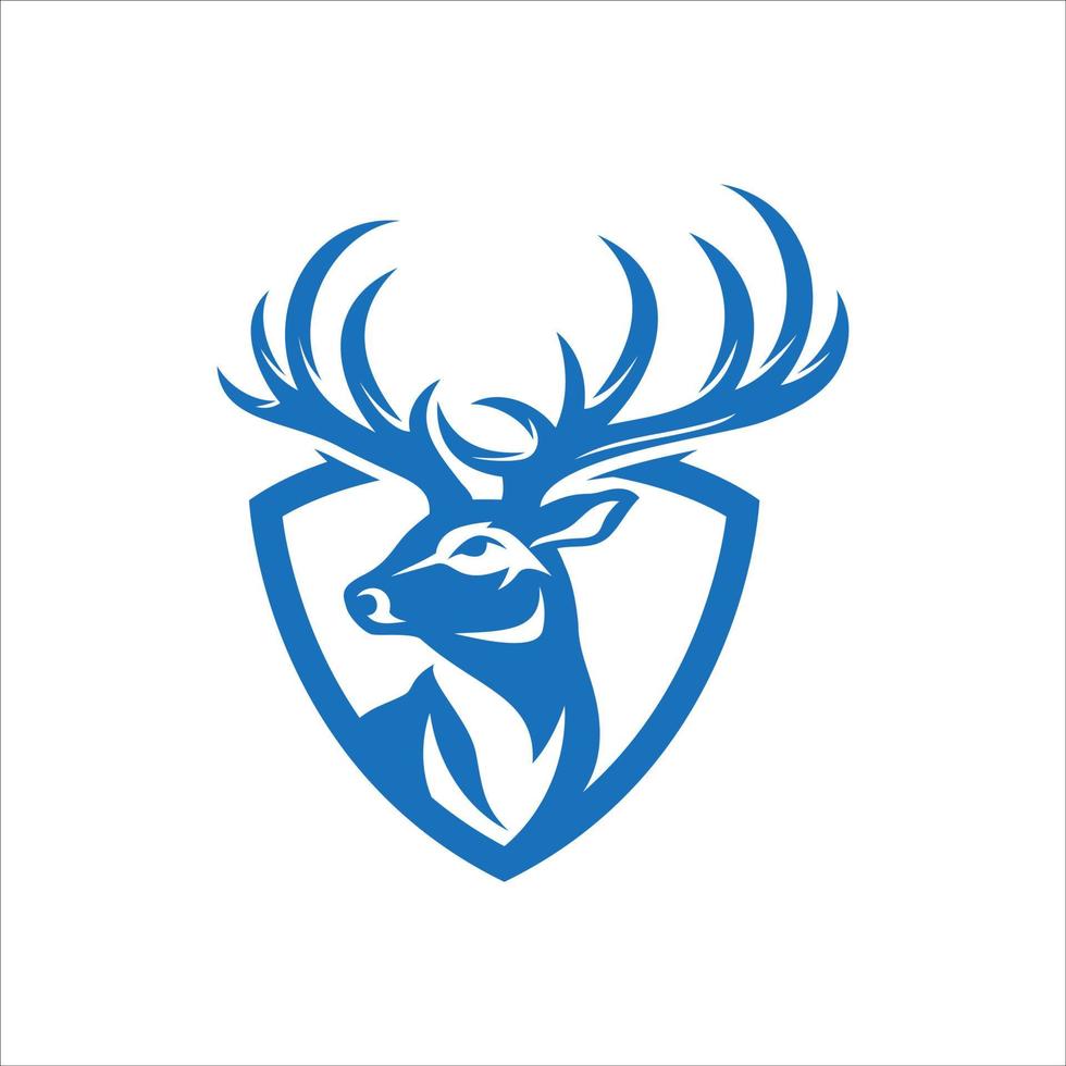 vintage hertenjager logo ontwerpsjabloon vector