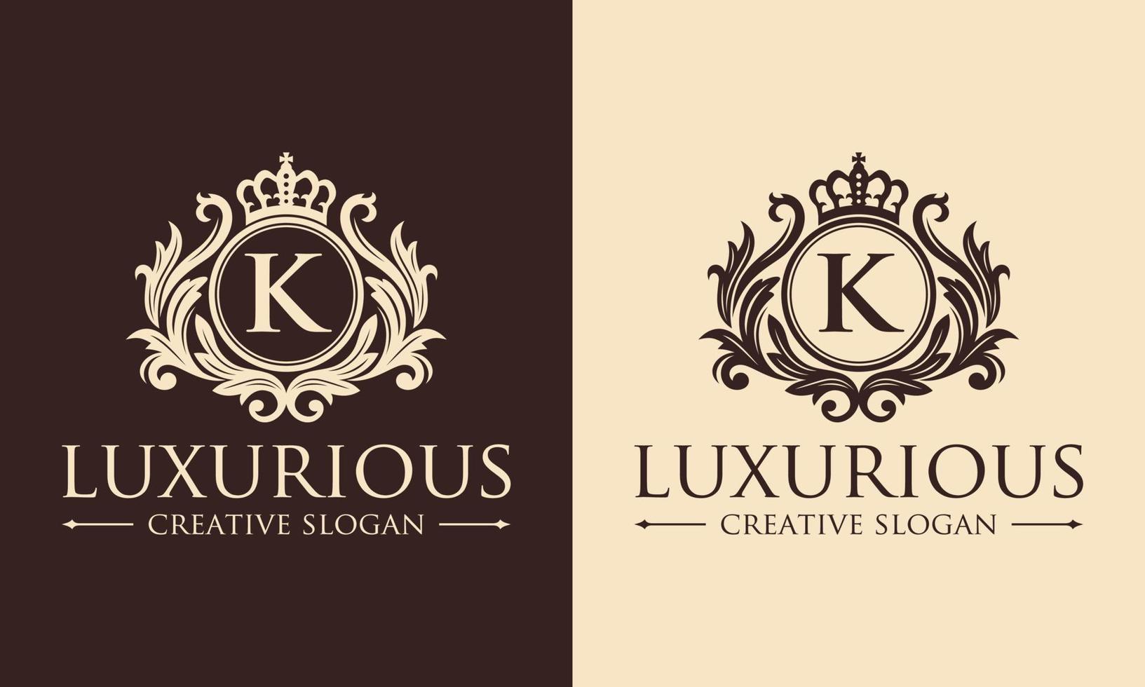 floral heraldische luxe cirkel logo sjabloon in vector voor restaurant, royalty's, boetiek, café, hotel, sieraden, mode en andere vectorillustratie