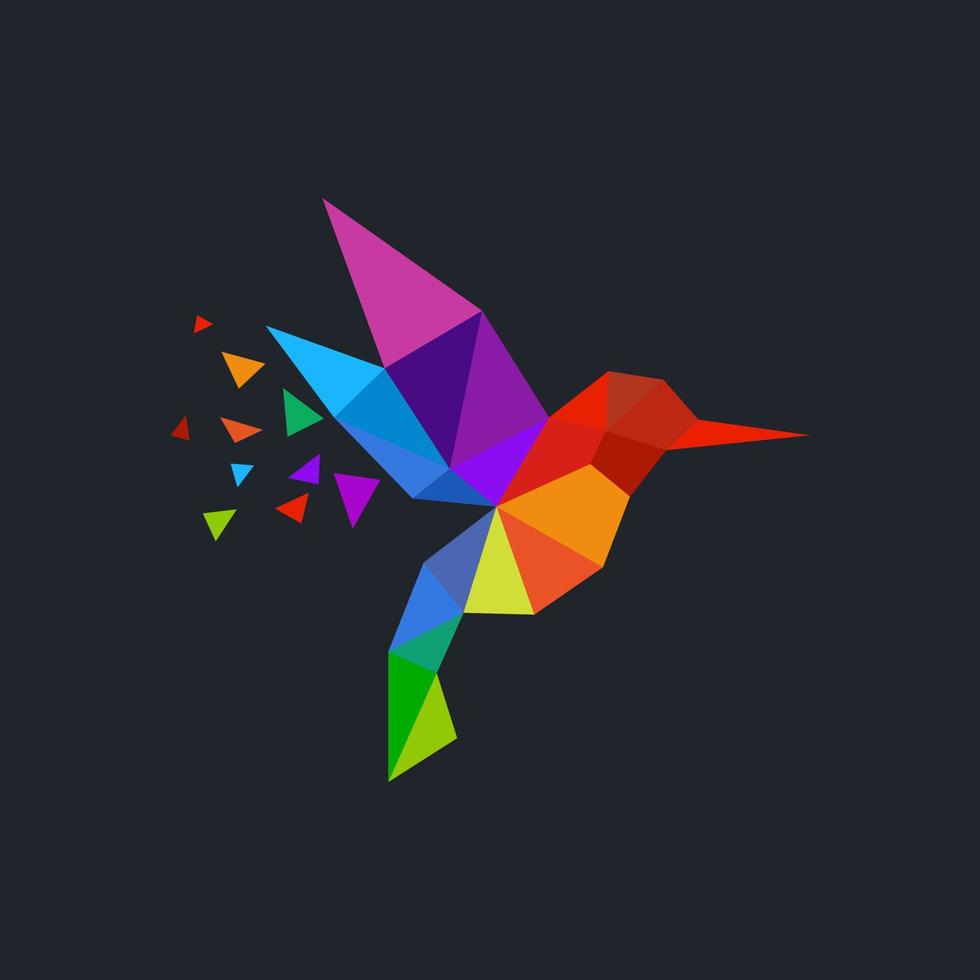 kolibrie tech logo, digitale vogel logo sjabloon vector