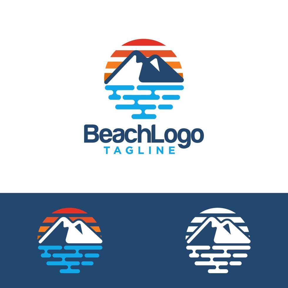 strand logo ontwerp vector sjabloon