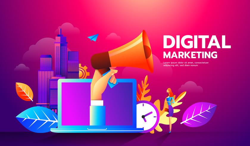 Digitale marketing vector