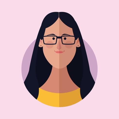 vrouw gezicht cartoon vector