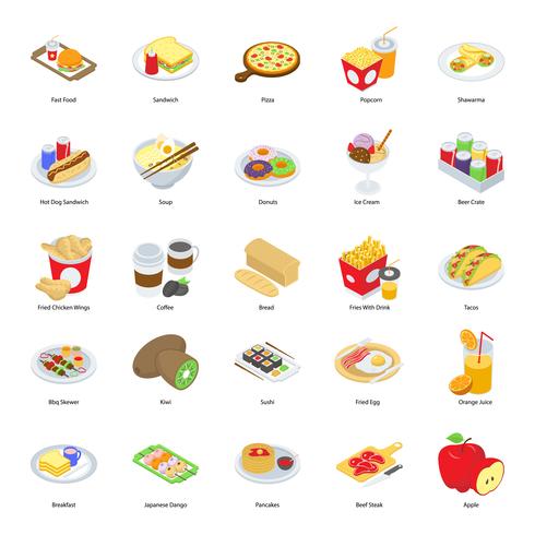 Fast-food pictogrammen vector