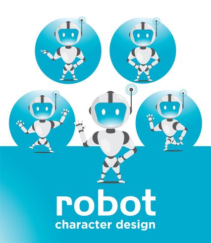 robot mascotte ontwerp vector