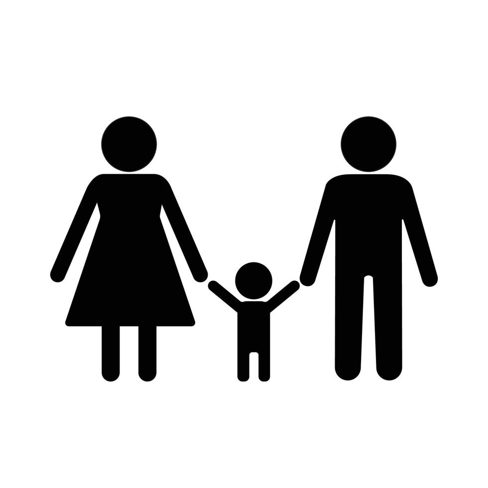 familie pictogram vectorillustratie op de witte achtergrond vector