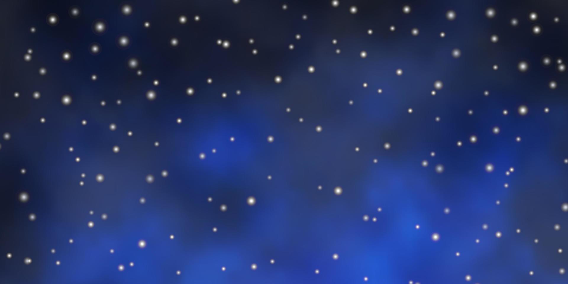donkerblauwe vectortextuur met mooie sterren. vector