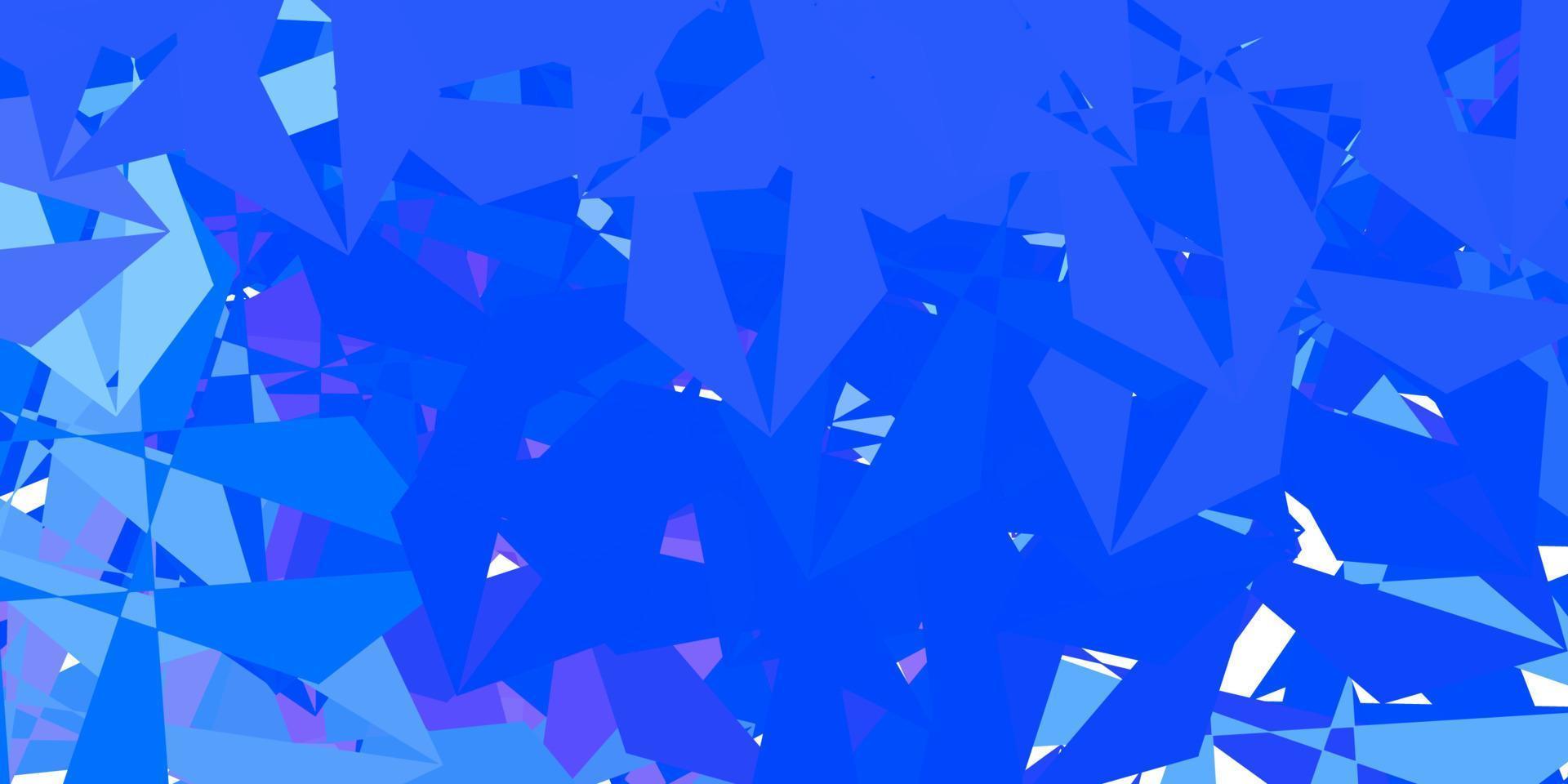 donkerroze, blauwe vector poly driehoeksjabloon.