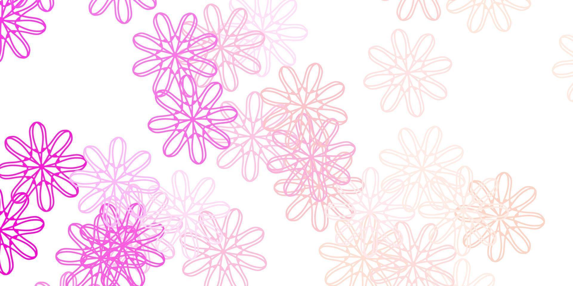 lichtroze vector natuurlijke lay-out met bloemen.