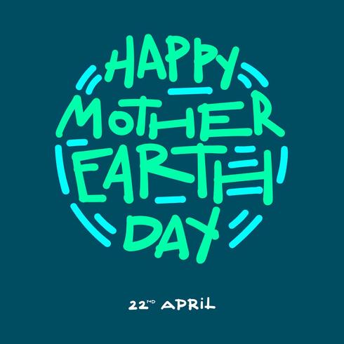 Happy Earth Day typografie vector