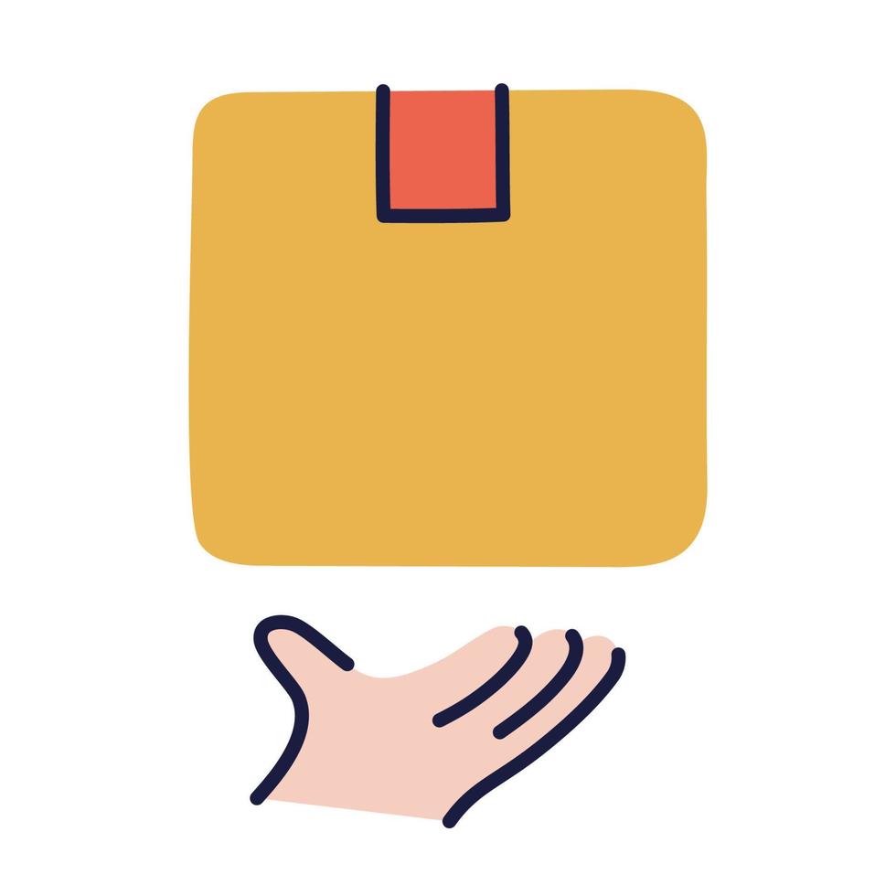 zorg. hand getrokken doodle winkelen pictogram. vector