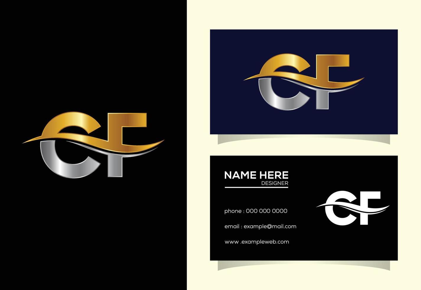 eerste monogram brief cf logo-ontwerp. grafisch alfabetsymbool voor bedrijfsidentiteit vector