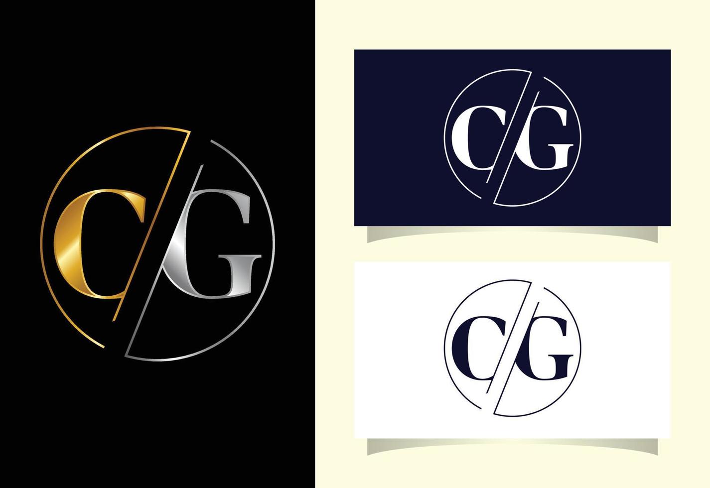 beginletter cg logo ontwerp vector. grafisch alfabetsymbool voor bedrijfsidentiteit vector