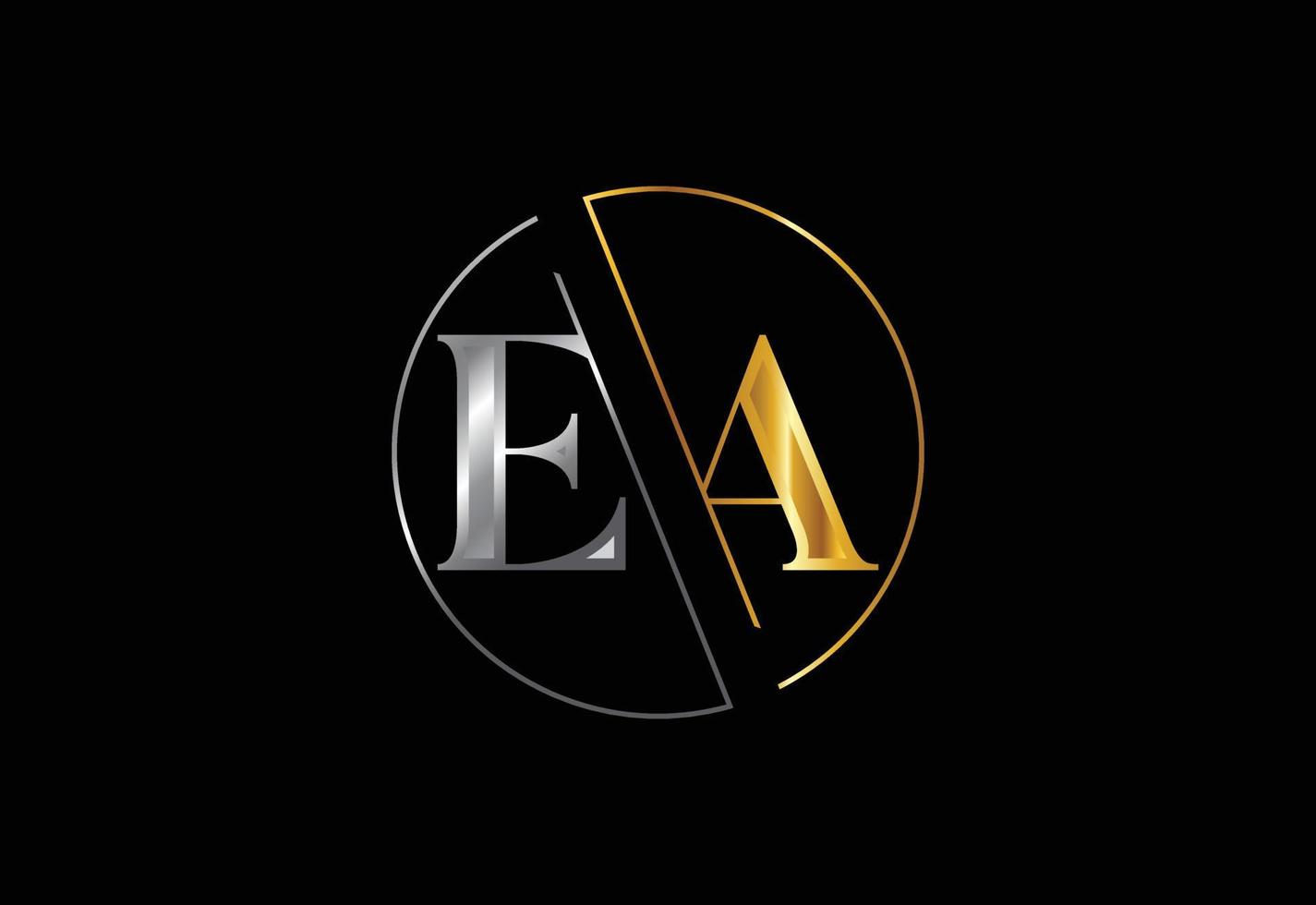 beginletter ea logo ontwerp vector. grafisch alfabetsymbool voor bedrijfsidentiteit vector