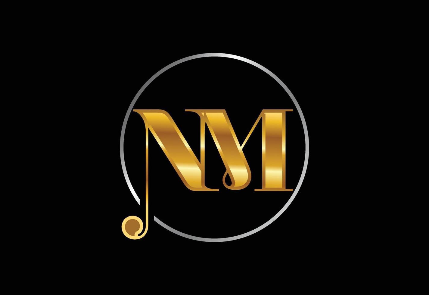 eerste monogram brief Nm logo vector ontwerpsjabloon. nm letter logo ontwerp